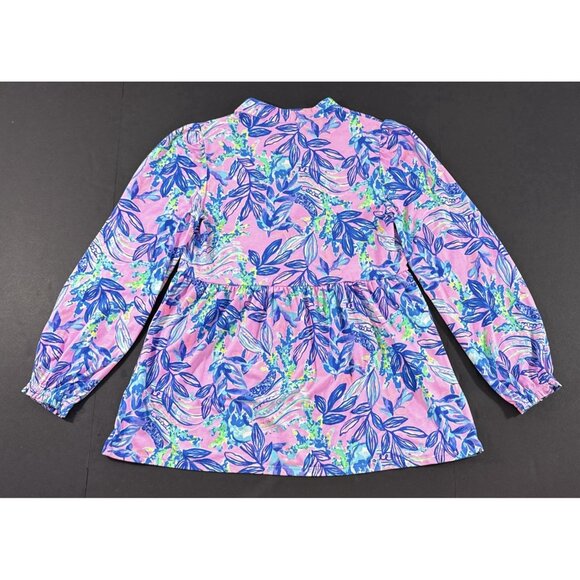 Lilly Pulitzer Winona Knit Tunic Top Just A Lil Jelly Floral Print Shirt Size S - Picture 5 of 10